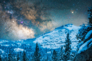 Truckee Tahoe Mountain Snow Dark Sky Milky Way Nature Photography Stars