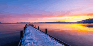 A Lake Tahoe sunset for visitors, skiiers, boaters, bikers, everyone who loves Tahoe Truckee.